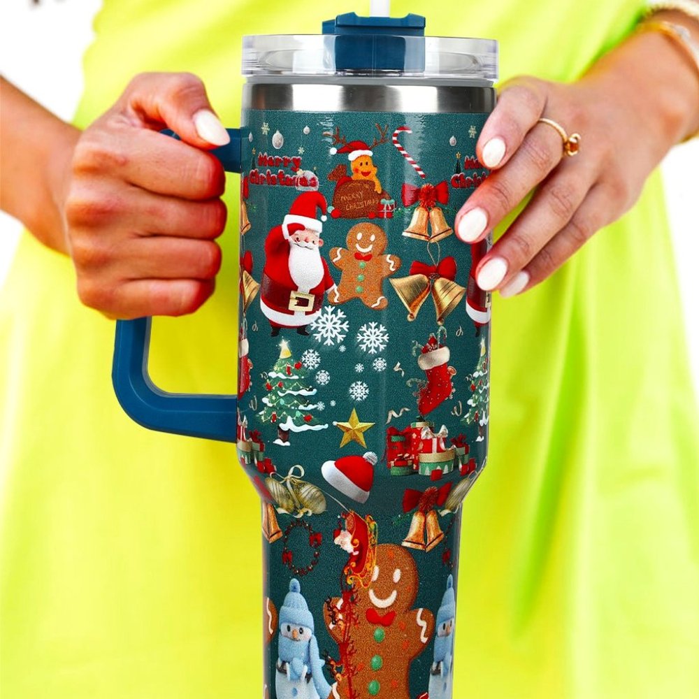 Christmas Pattern Print Large Tumbler